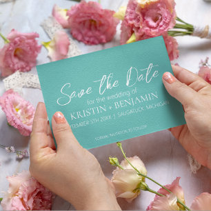 Anzeigen des Datums (Aquamarin) Einladung