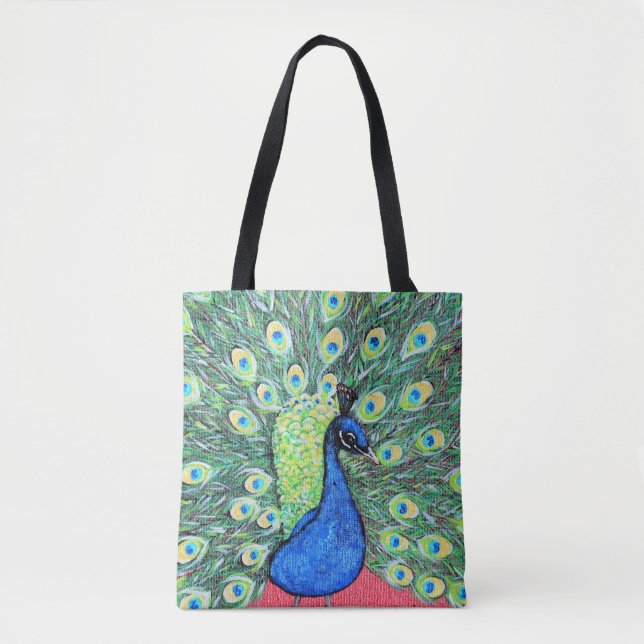 Anzeigen von Pfauenmalerei Tasche (Vorderseite)