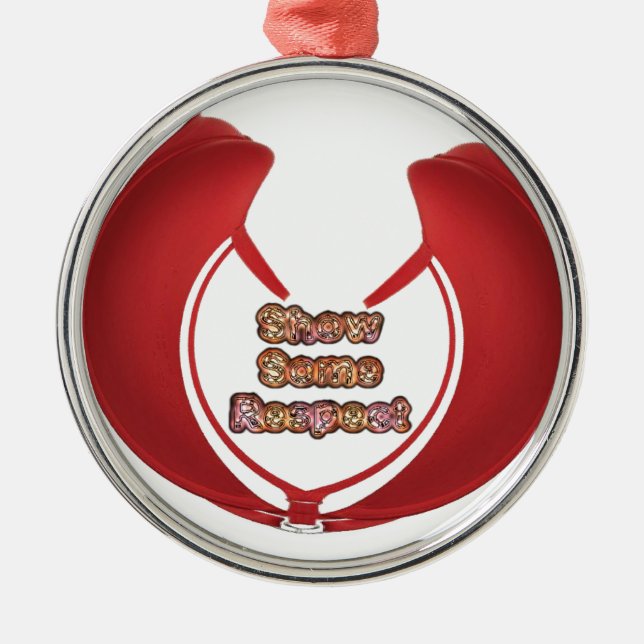 Anzeigen von Respektsgrafik Silbernes Ornament (Vorne)