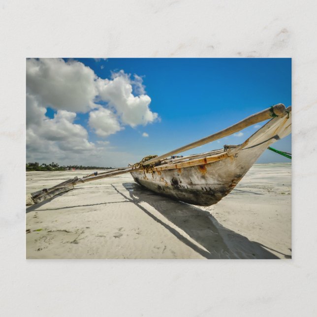 Anzibar-Fischerboot Postkarte (Vorderseite)