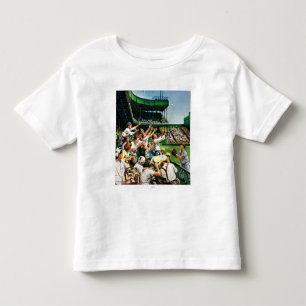 Anziehender Zuhause-Laufball Kleinkind T-shirt