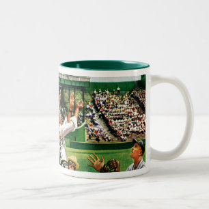 Anziehender Zuhause-Laufball Zweifarbige Tasse