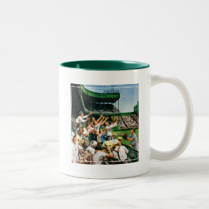 Anziehender Zuhause-Laufball Zweifarbige Tasse