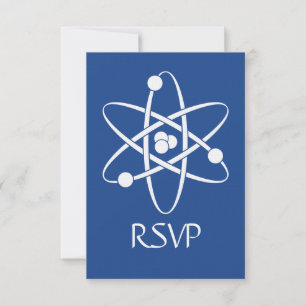 Anziehungskräfte in Blau RSVP-Karte RSVP Karte
