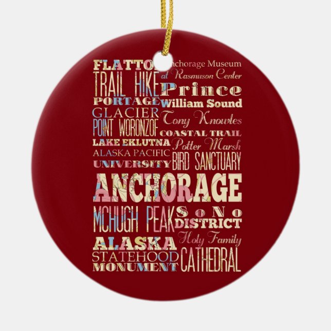 Anziehungskräfte u. berühmte Orte des Anchorages, Keramikornament (Vorne)