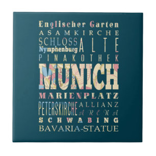 Anziehungskräfte u. berühmte Orte von München, Fliese