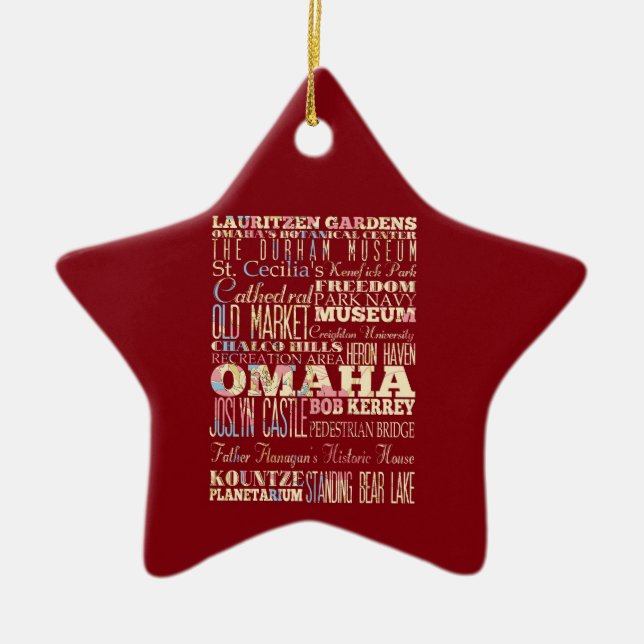 Anziehungskräfte u. berühmte Orte von Omaha, Keramik Ornament (Vorne)