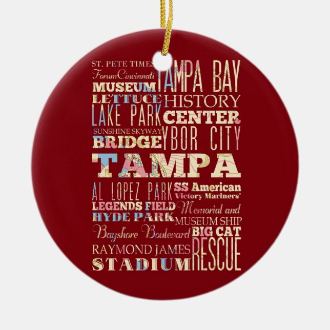 Anziehungskräfte u. berühmte Orte von Tampa, Keramikornament (Vorne)