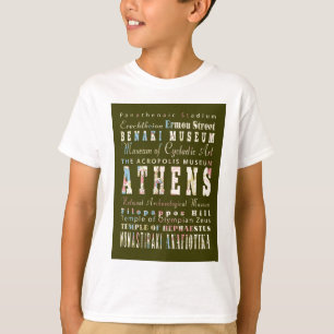 Anziehungskräfte und berühmte Orte von Athen, T-Shirt
