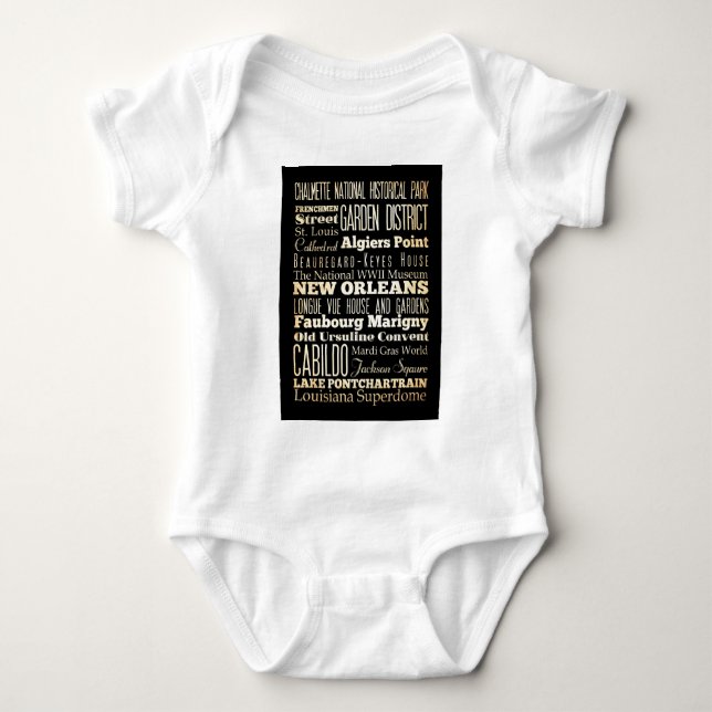 Anziehungskräfte und berühmte Orte von New Orleans Baby Strampler (Vorderseite)