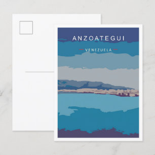 Anzoategui Venezuela Vintage-Reiseillustration Postkarte