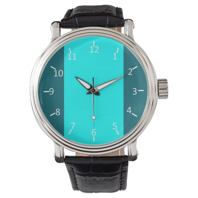 Anzug aquamarin und Aqua Armbanduhr (Vorderseite)