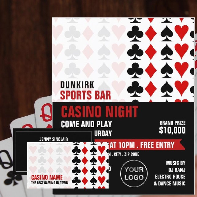 Anzug, Casino Night, Gaming Industry Flyer (Von Creator hochgeladen)