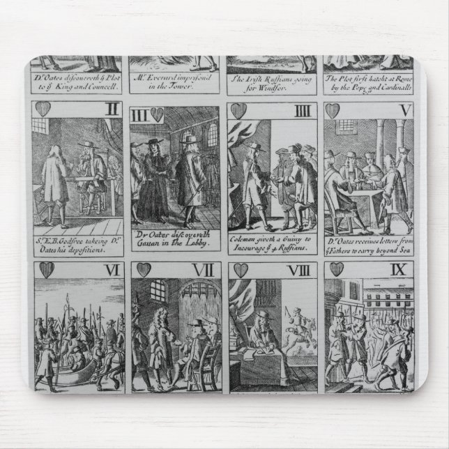 Anzug der Herzen, die das 'Popish Plot Mousepad (Vorne)