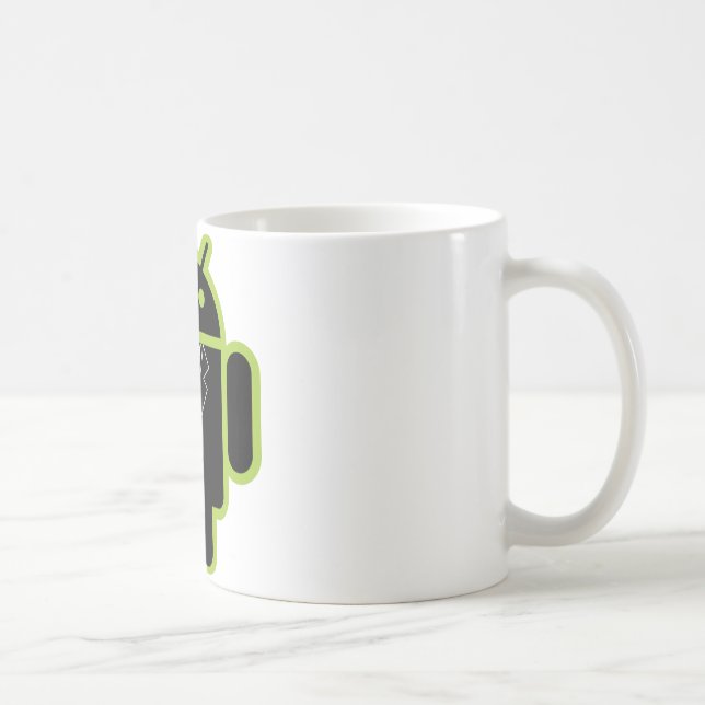 Anzug herauf androides Grün Kaffeetasse (Rechts)