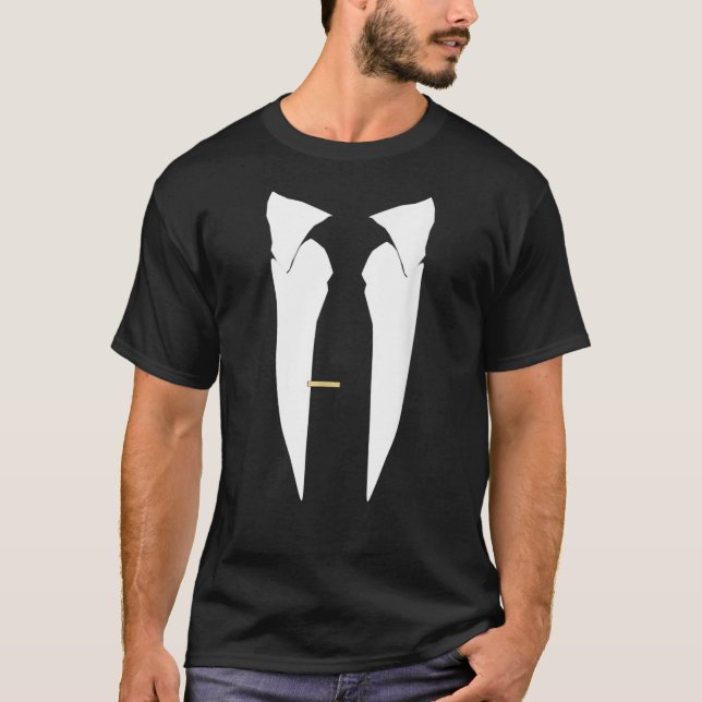 Anzug Krawatte Wedding Tuxedo Prom Bachelor Zeremo T-Shirt (Vorderseite)