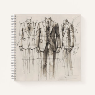 Anzug-Modekizze Notizbuch