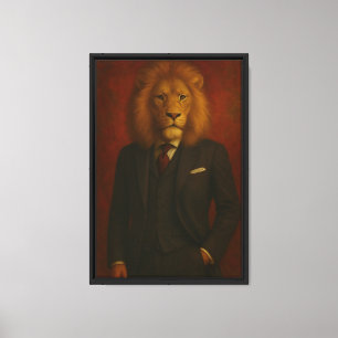 Anzug Portrait Gerahmte Leinwand Kunst, Dichtung u
