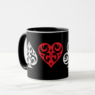 Anzug-Symbole für Karten spielen Tasse