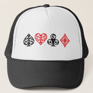 Anzug-Symbole für Karten spielen Truckerkappe