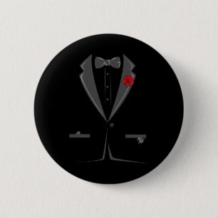 Anzug und Krawatte Tuxedo Bowtie Kostüm Easy Hallo Button