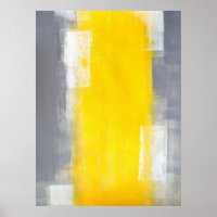 "Anzug Up" Graue und gelbe Abstrakte Kunst