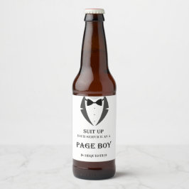 Anzug Up werden Sie mein Page Boy Beer Label Bierflaschenetikett
