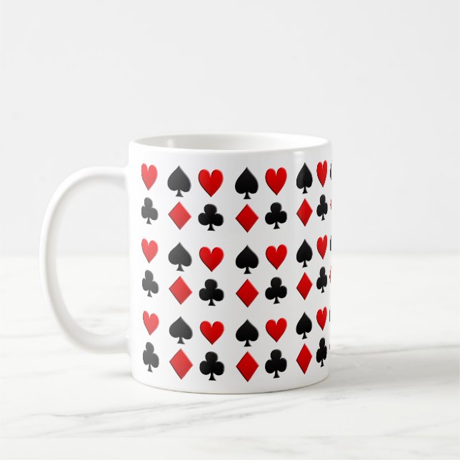 Anzug von Glücksspielkarten Kaffeetasse (Links)