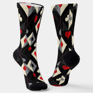 Anzug von Spielkarten im Poker. Socken