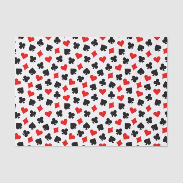 Anzüge der Black Red and White Casino Card Seidenpapier (Vorderseite)