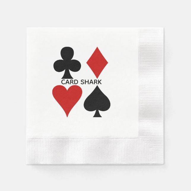 Anzüge spielen Design Paper Napkin Serviette (Vorderseite)
