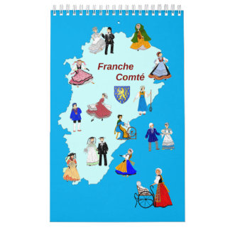 Anzüge von Franche-Comté, Frankreich Kalender