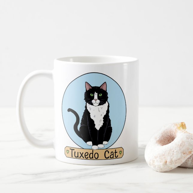 Anzugkatze Kaffeetasse (Mit Donut)