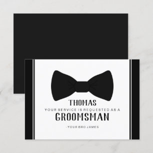 Anzugträger Trauzeugen Karte - Smoking Black Tie