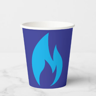 Anzünden des Blue Flame Paper Cup Pappbecher