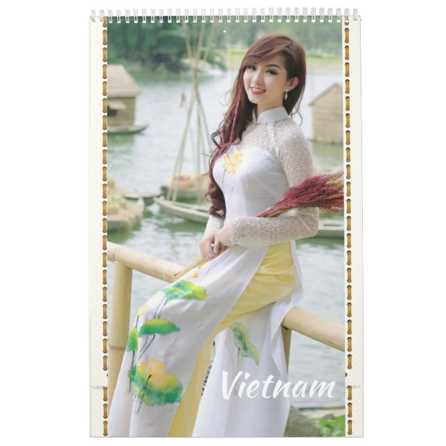 Ao Dai Traditionelles Vietnam Kalender (Titelbild)