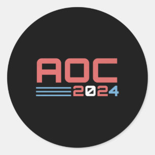 Aoc 2024 US-Präsident America Premium Runder Aufkleber