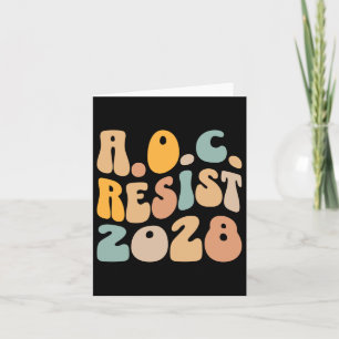 AOC 2028 für Präsident Resist Wavy Alexandria Ocas Karte