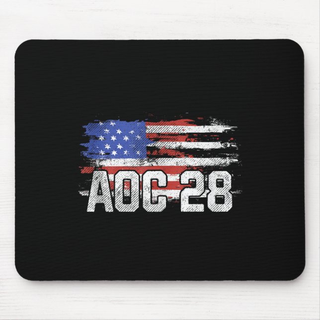 AOC 2028 Präsident gestürzt US-Flagge Top Mousepad (Vorne)