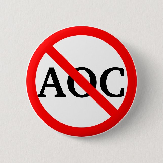 AOC Alexandria Ocasio Cortez Button (Vorderseite)