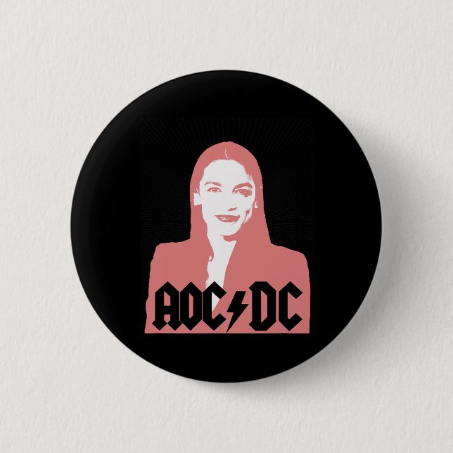 Aoc - Andria Ocasio-cortez - Latina Congress  Button (Vorderseite)