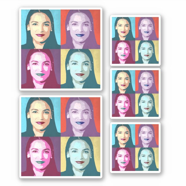AOC Pop Art Aufkleber (Vorderseite)