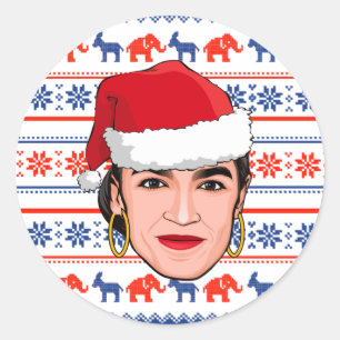 AOC Weihnachten Runder Aufkleber