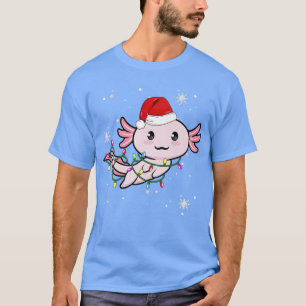 Aolotl Christmas Lights Led Funny Weihnachtsmannmü T-Shirt