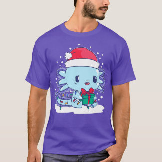 Aolotl Weihnachtsmannmütze Xmas Lights Niedlich Ka T-Shirt