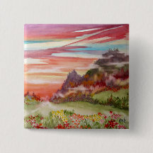 "Äone-Insel: Sonnenuntergang-Gebirgs" Quadrat