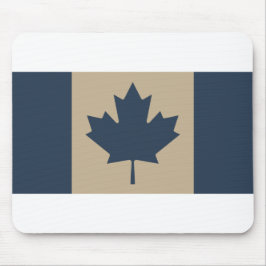 (AOP) Kanadische Flagge: Marine/Tan - Mousepad