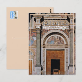 Aosta Cathedral Facade, Italien, Postkarte