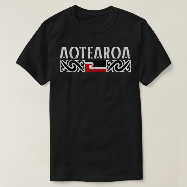 Aotearoa Maori Flag T-Shirt (Design vorne)