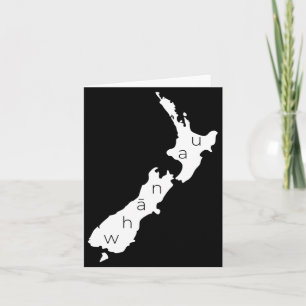 Aotearoa Neuseeland mit Kiwi Whanau Maori Karte